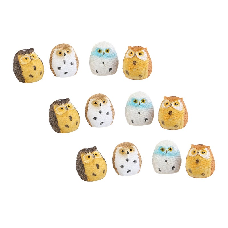 pcs Miniature Bonsai Owls Landscape Resin Garden Desktop Doll Decoration Ornaments for Home Store - Image 3
