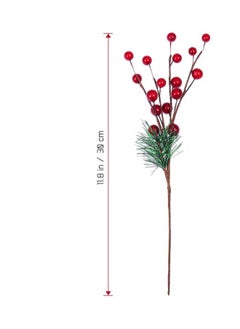 WYBOT 10pcs  Tree Picks Holly Berry Craft Artificial Red Berry Pine for  Flower Arrangements Wreaths Holiday Decorations  - Image 3