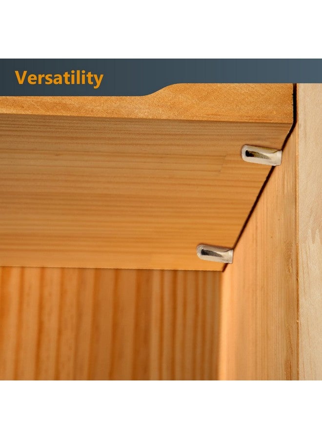 POWERTEC QP1106 1/4 Inch Shelf Pegs 100 pcs, Spoon Shaped Shelf Pins Support Pegs for Shelves, Kitchen Cabinet Shelf, Bookshelf, Closet and Furniture, Nickel Plated Shelf Holders Pegs - Image 4