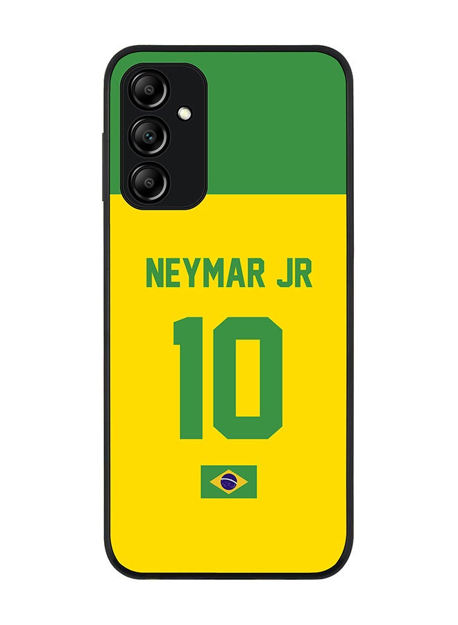 Stylizedd Rugged Black edge case for Samsung Galaxy M14 5G Slim fit Soft Case Flexible Rubber Edges Anti Drop TPU Gel Thin Cover-Brazil-Neymar Jr - Image 1