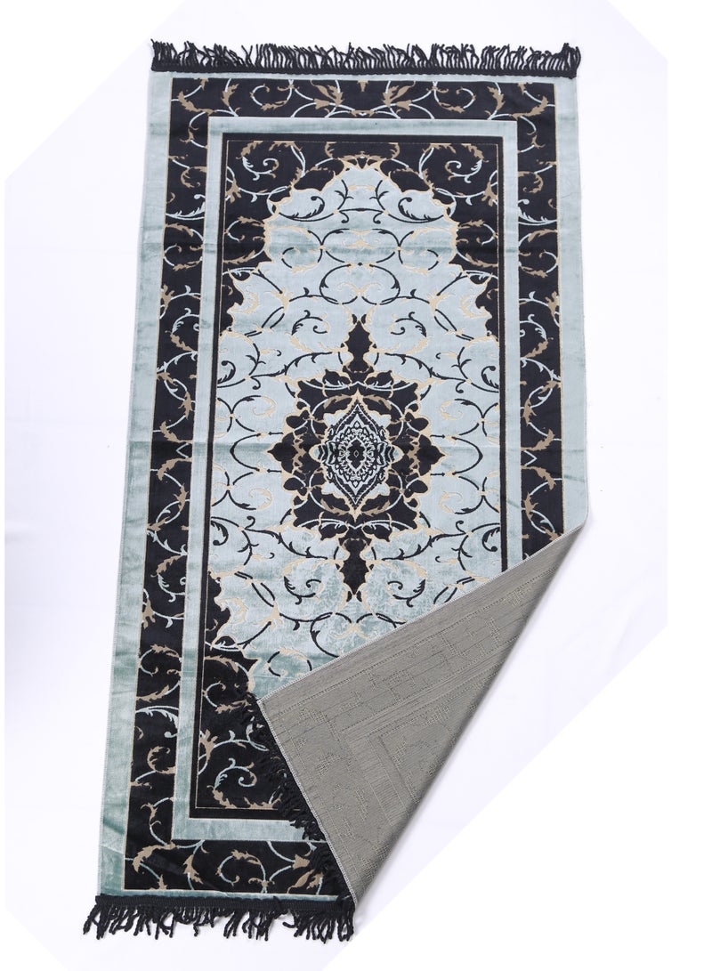 Vitacelli Prayer Mat 614GSM Anti-Slip Velvet Top Islamic Prayer Mat New Design Thick Padded Sajadah Prayer Rug for Men Women Eid Gift Ramadan ( 140cm X 70cm) - Image 2