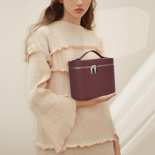 YFGBCX Makeup Bag Vanity Case with Removable Divider Travel Toiletry Bag Portable Cosmetic Bag Makeup Organizer Case - Image 2