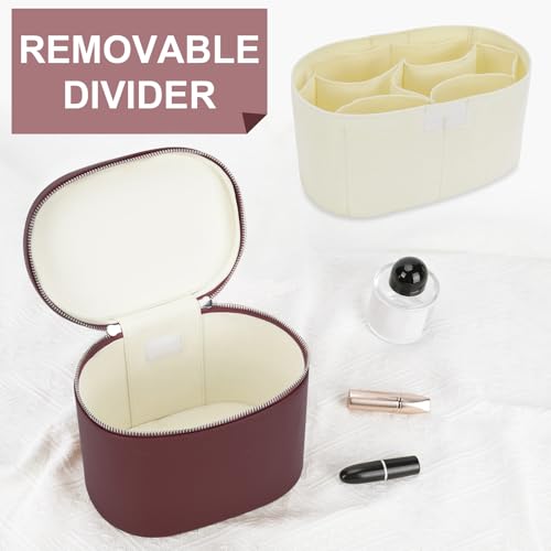 YFGBCX Makeup Bag Vanity Case with Removable Divider Travel Toiletry Bag Portable Cosmetic Bag Makeup Organizer Case - Image 4