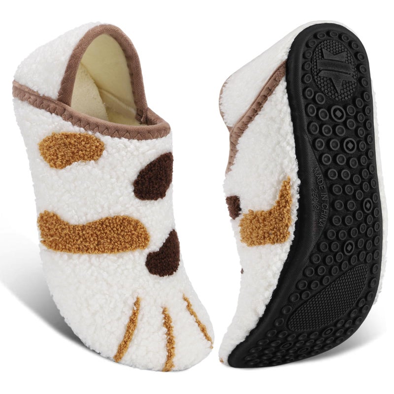 ATHMILE House Slippers for Women Men Indoor Barefoot Slippers Socks Furry Slip on House Shoes Cozy Comfy for Home Bedroom Travel - Image 2