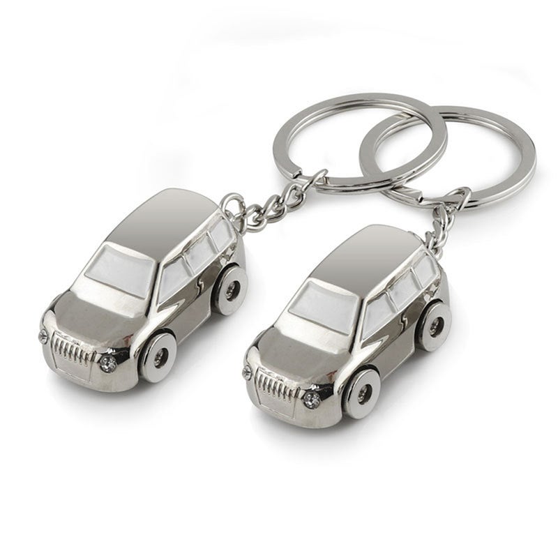 2pcs Mini Car Model Keychain Keyring Purse Bag Pendant Decoration Hanging Ornament ( ) - Image 2