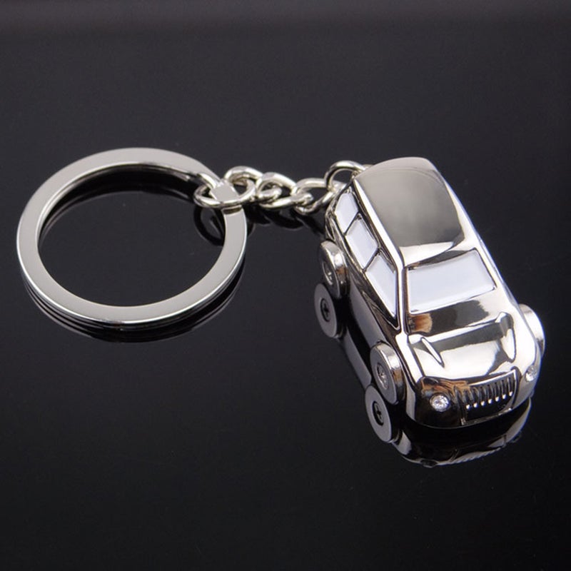 2pcs Mini Car Model Keychain Keyring Purse Bag Pendant Decoration Hanging Ornament ( ) - Image 1