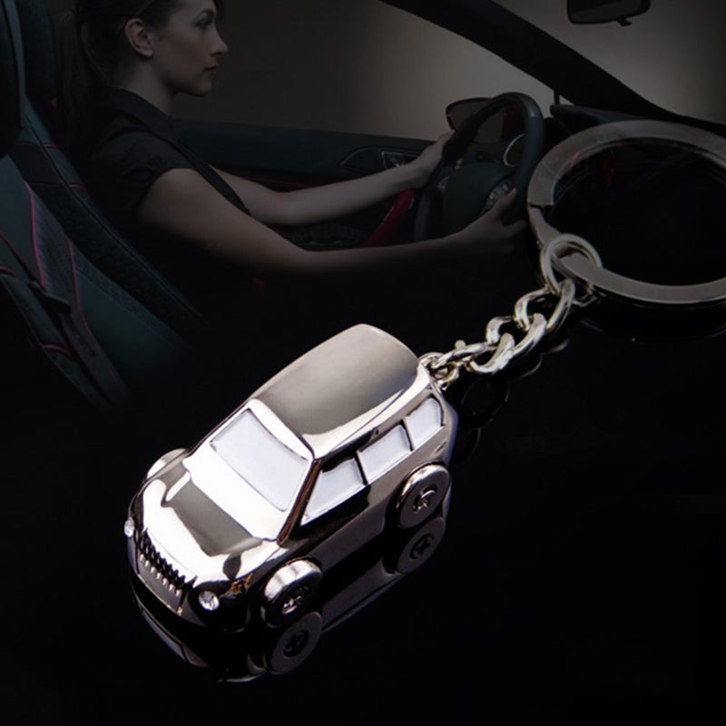 2pcs Mini Car Model Keychain Keyring Purse Bag Pendant Decoration Hanging Ornament ( ) - Image 4