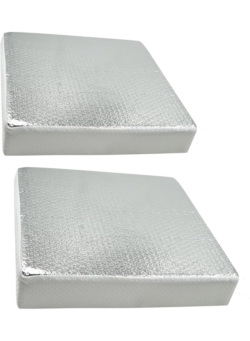 Peaoop 2 Pack RV Vent Insulator RV Skylight Cover with Reflective Surface Universal Camper Skylight Shade for Vent Inside Camper Trailer (2 pack 14 * 14 * 3") - Image 1