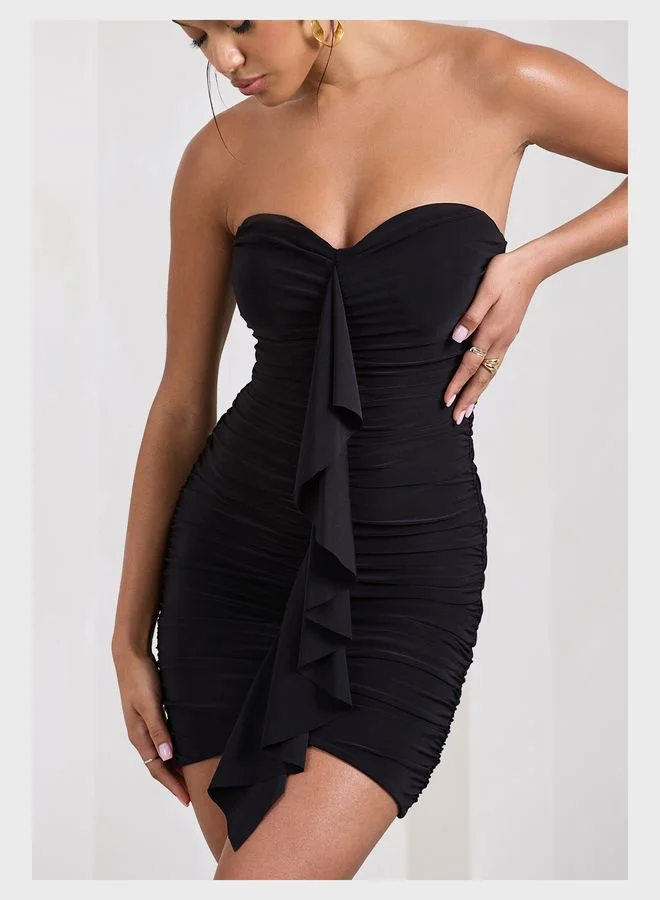 Club L London Sweetheart Neck Tie Detail Dress