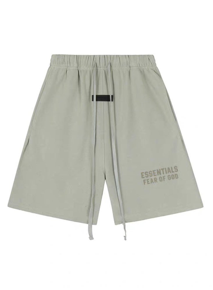 FOG ESSENTIALS Loose Drawstring Casual Shorts for Men and Women, Five-Piece Set