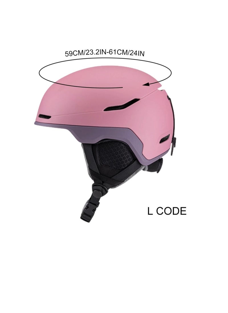 JOCESTYLE - Outdoor Ski Helmet, EPS Foam Skateboard Helmet, Lightweight And Comfortable Snowboard Headgear, Shock Absorbing And Durable Head Protection Hat For Children And Adults, (1pc, Pink) - Image 1