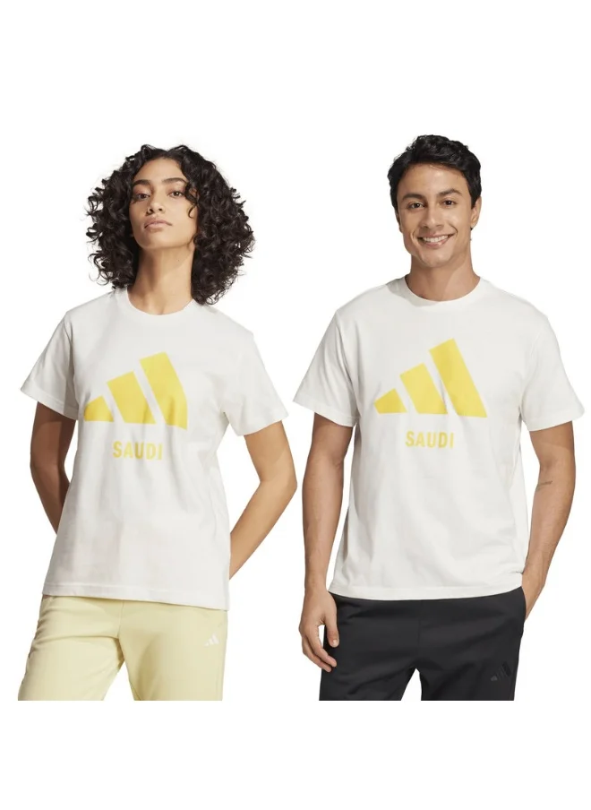 اديداس adidas SAUDI TEE White Training T-SHIRTS for Unisex - 3XS