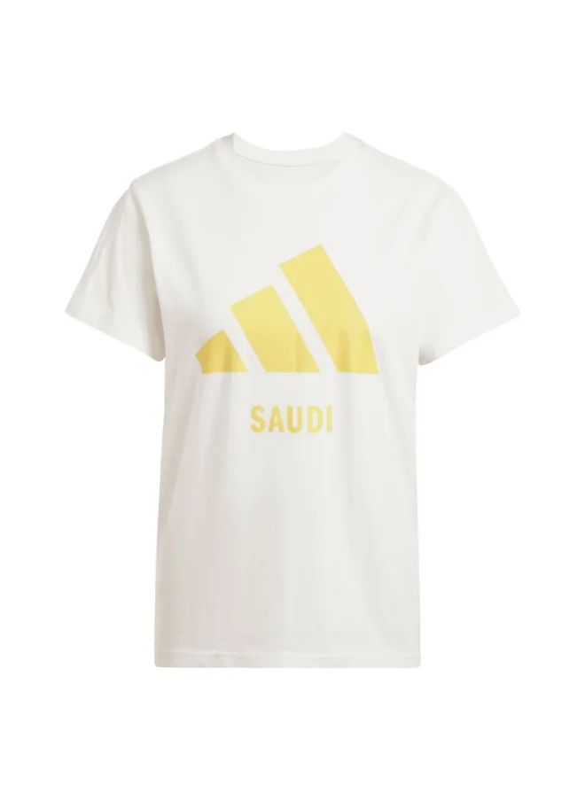 Adidas adidas SAUDI TEE White Training T-SHIRTS for Unisex - 3XS