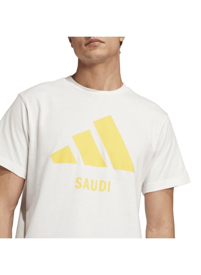 Adidas adidas SAUDI TEE White Training T-SHIRTS for Unisex - 3XS  - Image 3