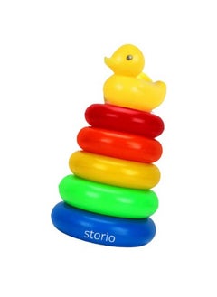 Storio Storio Educational Learning Stacking Multicolour 5 Rings Baby Toys for Toddlers Kids 1 Year Old and Above, Multicolor  - Image 1