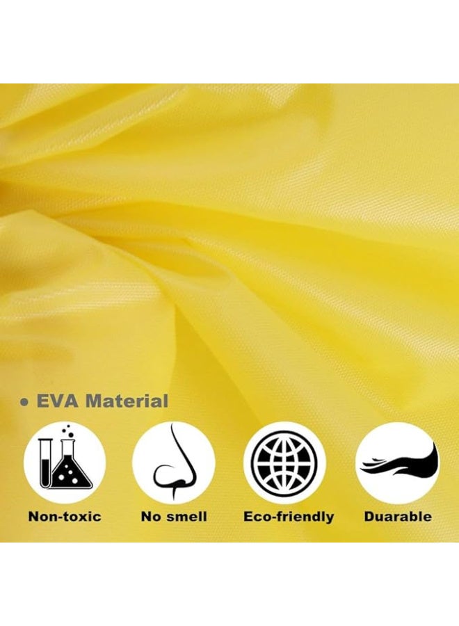 Reusable Adults Raincoats,Rain Ponchos with Hood Drawstring, Lightweight Rain Coat Waterproof 145LX68CM (Yellow) - Image 3