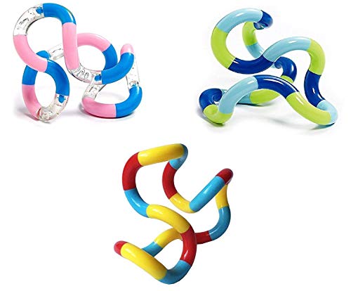 Tangle Jr 1 pcs Classic Sensory Original Fidget Toy 1PC Yellow - Image 1