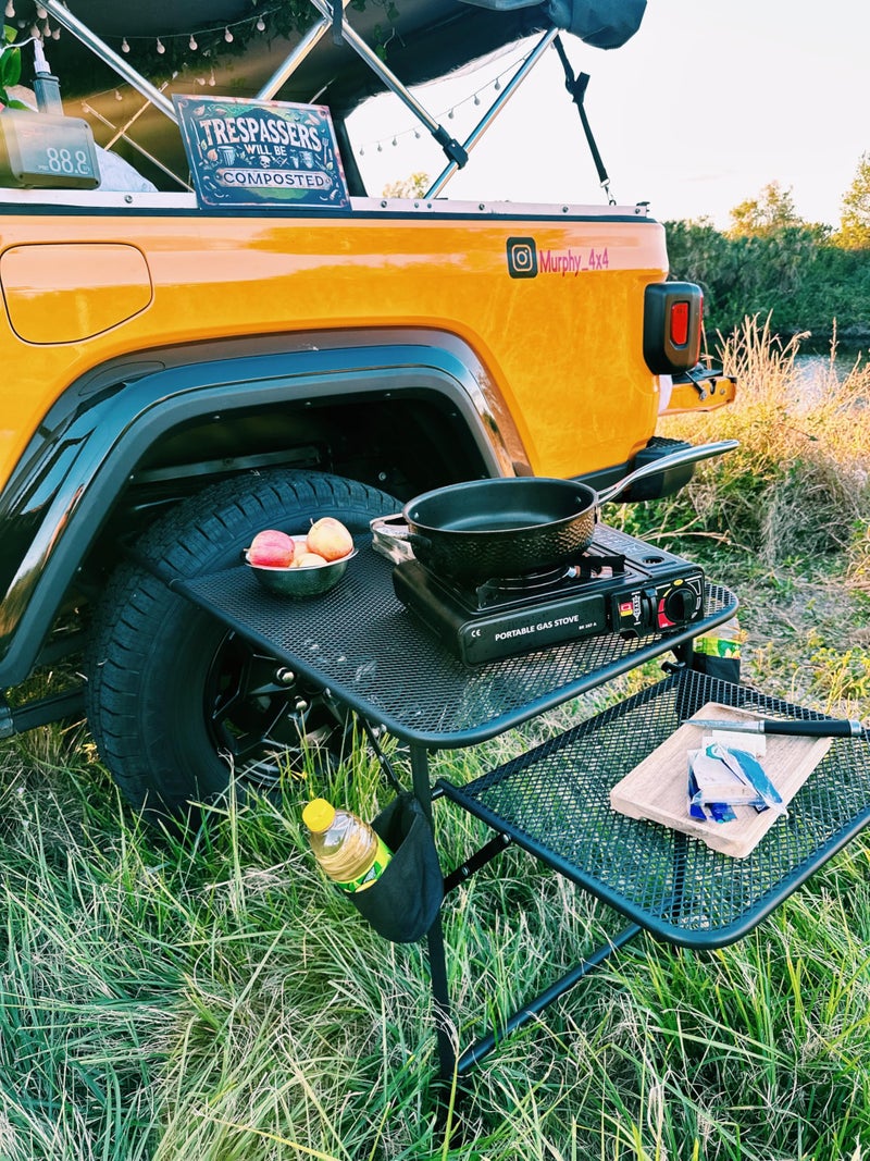 Nice C Tailgate Table, Car Desk, Aluminum Tailgate Table, Car Camping, Mounted Camping Tables, Overlanding Gear, Vehicle Tables, Adjustable Height & Length, Lightweight - Image 2