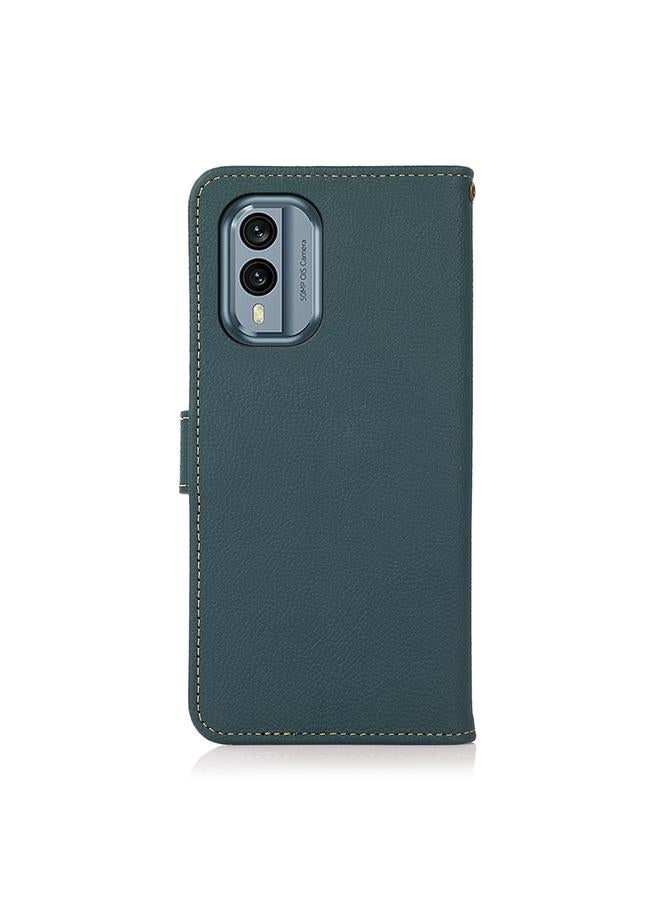 اس-توب جراب لهاتف Nokia X30 5G KHAZNEH Custer مصنوع من الجلد الأصلي بتقنية RFID - Image 3