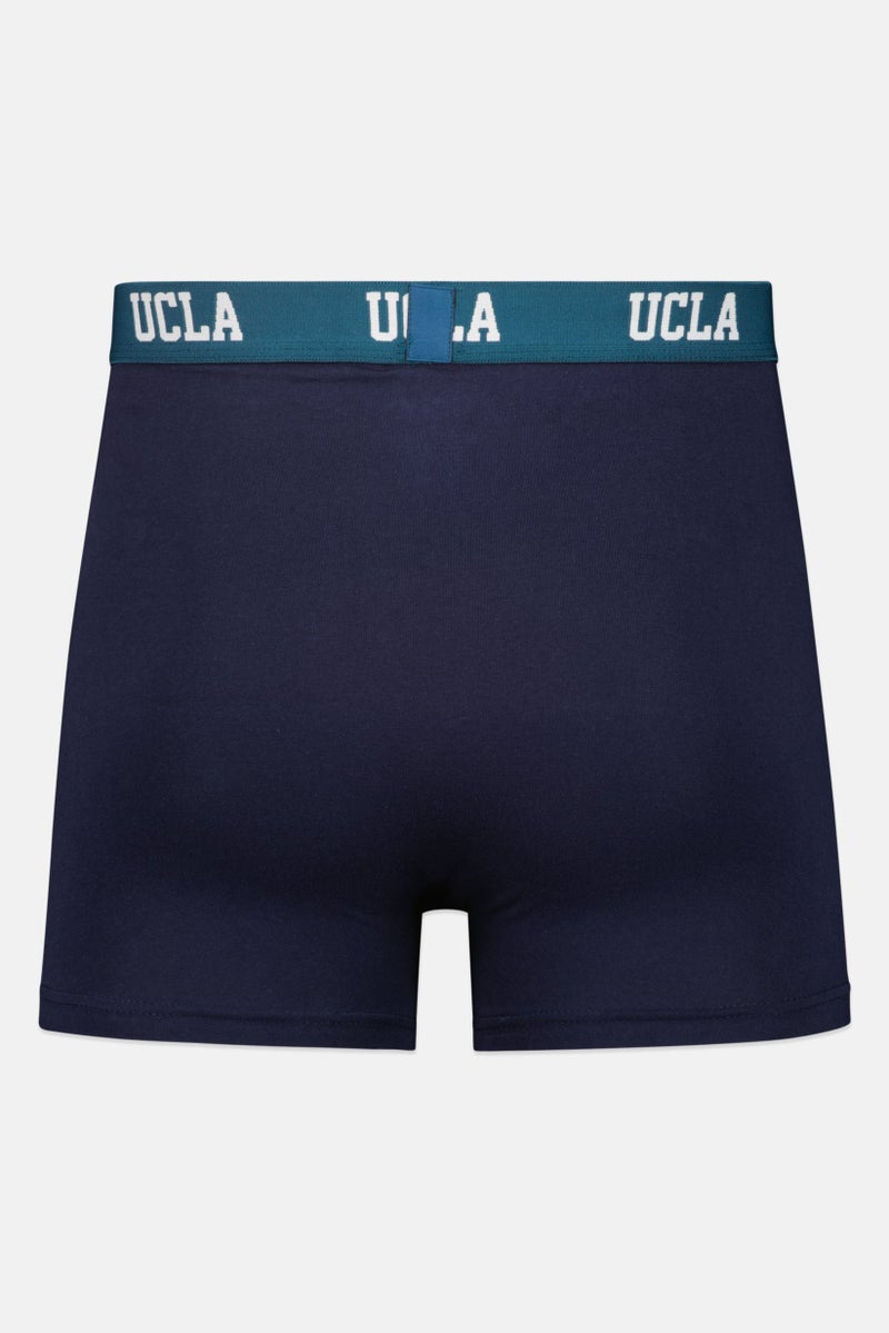 UCLA Men 3 Pack Brand Logo Trunks, Navy - Image 3