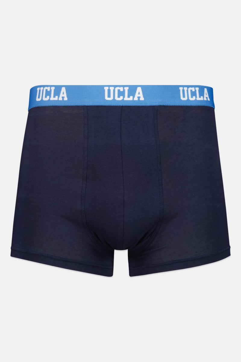 UCLA Men 3 Pack Brand Logo Trunks, Navy - Image 5
