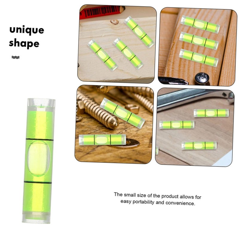 50Pcs Mini Cylindrical Spirit Levels 8X23mm Precision Bubble Vials for Picture Hanging DIY Installation Horizontal Leveler - Image 4