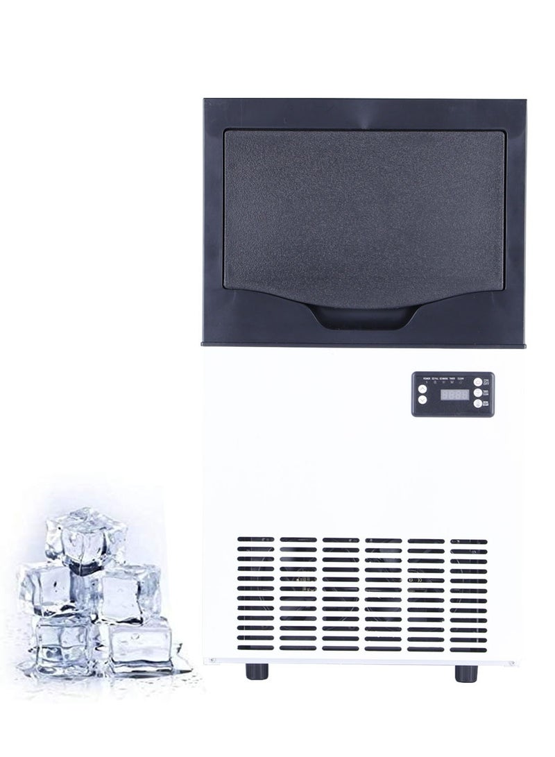 Cool Baby Integrated Ice Maker Machine, 35KGS/24H Stainless Steel Under Counter ice Machine with 10KGS Ice Storage Capacity, Freestanding Ice Maker -Bottled Water or Tap Water. - Image 1