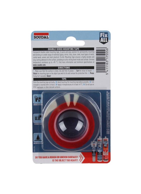 Soudal Fix All Transparent Mounting Tape