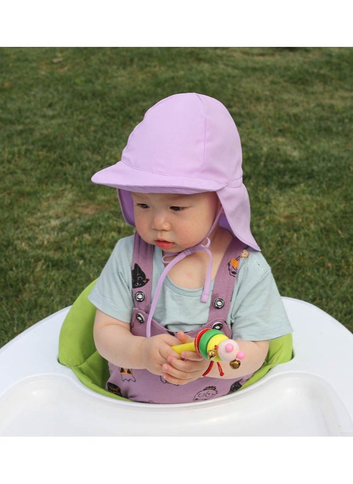 Generic Kids UV Protection Sun Hat Toddler Summer Beach Wide Brim Hat,Purple,L  - Image 1