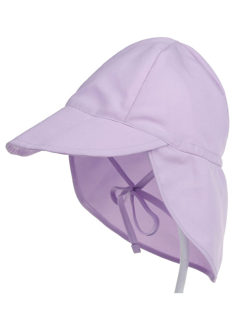 Generic Kids UV Protection Sun Hat Toddler Summer Beach Wide Brim Hat,Purple,L  - Image 2