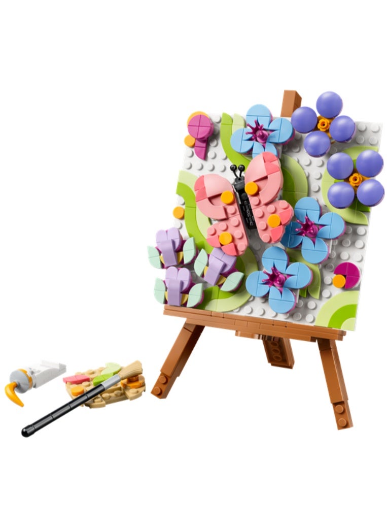 LEGO Floral Art Decor Painting Building Set - Image 2