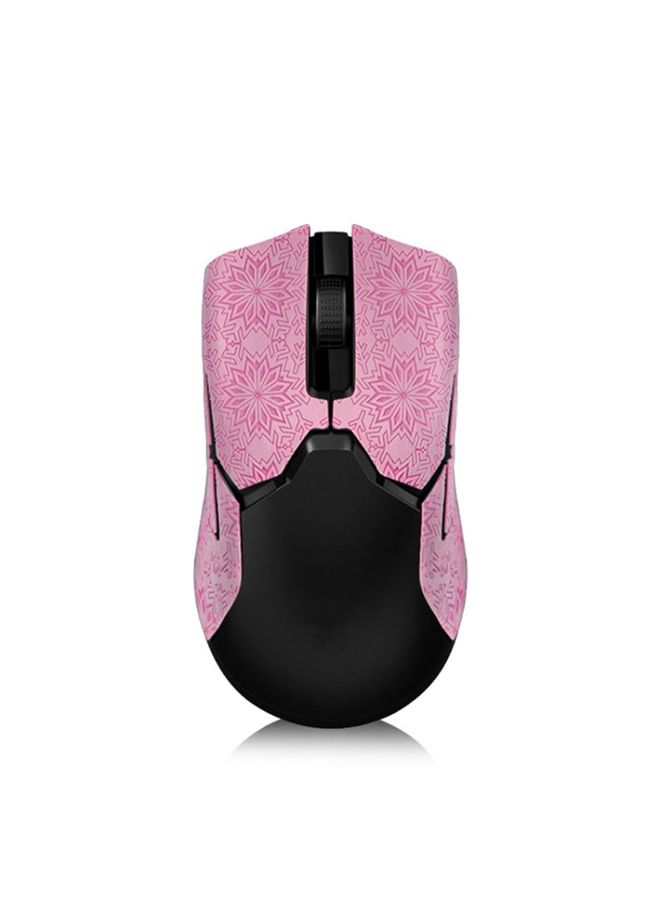 BURAQ Snowflake Pattern Anti-slip Mouse Stickers For Razer Viper Ultimate Pink Half Surround - Image 1