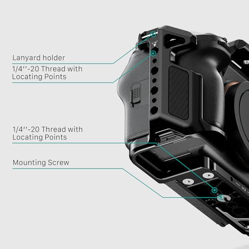 Tilta Full Camera Cage Compatible with Sony A1 II & A9 III – Black | Modular Aluminum Design, HDMI Cable Clamp & Cold Shoe | Secure Accessory Mount via 1/4"-20, 3/8"-16 & M3 Threads | Lightweight - Image 2