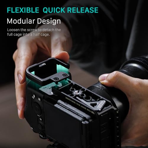 Tilta Full Camera Cage Compatible with Sony A1 II & A9 III – Black | Modular Aluminum Design, HDMI Cable Clamp & Cold Shoe | Secure Accessory Mount via 1/4"-20, 3/8"-16 & M3 Threads | Lightweight - Image 5