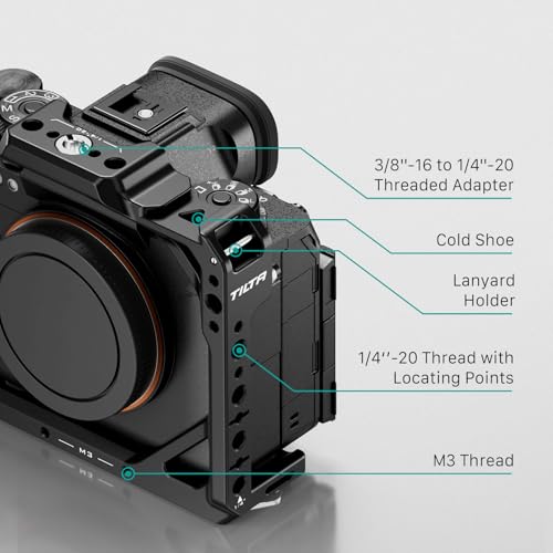 Tilta Full Camera Cage Compatible with Sony A1 II & A9 III – Black | Modular Aluminum Design, HDMI Cable Clamp & Cold Shoe | Secure Accessory Mount via 1/4"-20, 3/8"-16 & M3 Threads | Lightweight - Image 3