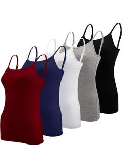 BQTQ 5 Pcs Women's Camisole Tank Top Undershirt Spaghetti Strap Basic Camisoles, XXL - pzsku/Z82569E4FEAD70A9160F8Z/45/_/1740118189/d05dc703-7233-48e5-87ec-482d772341c7