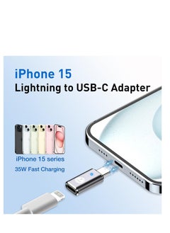 SYOSI iPhone 15/15 Pro Max USB C to Lightning Adapter 3Pack 35W Lightning Female to USB C Male Adaptor Fast Charging lightning to USBC Charger Converter for iPhone 15/15 Plus/15 Pro Max with Blue Light  - Image 3