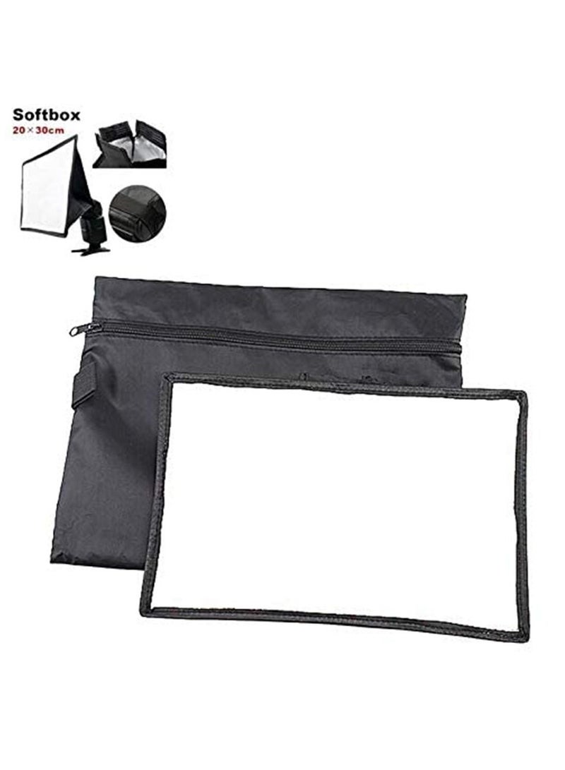20cm x 30cm Foldable Diffuser Softbox for Flash speedlite  - Image 2
