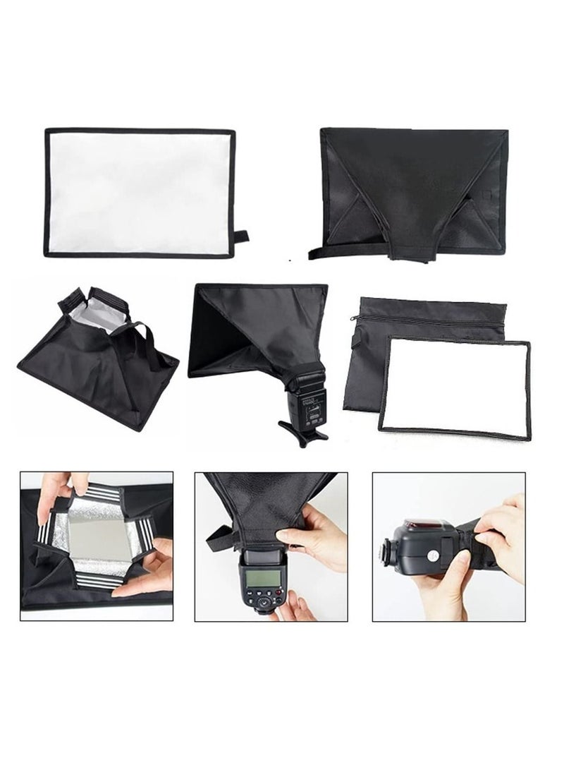 20cm x 30cm Foldable Diffuser Softbox for Flash speedlite  - Image 3