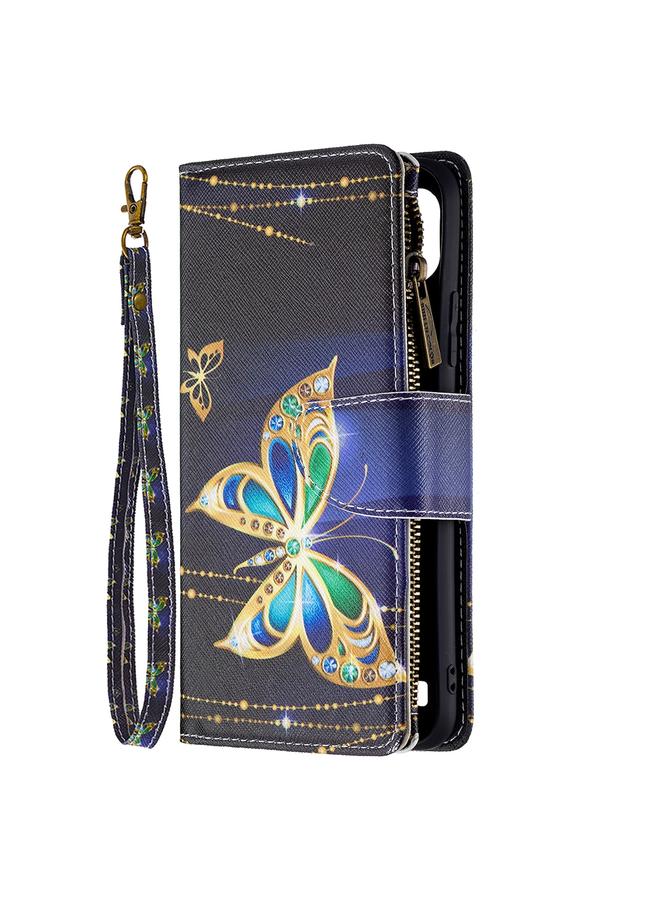 اس-توب جراب لهاتف OPPO Realme C21/C20 بنمط رسم ملون وسحاب وغطاء جلدي قلاب أفقي مع حامل وفتحات للبطاقات ومحفظة - Image 2