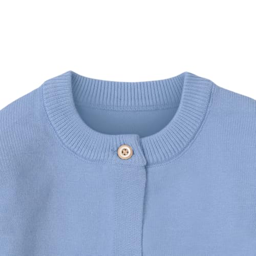Bold N Elegant Knitted Car Cardigan Sweater for Infant Toddler Baby Boys n Girls | Warm Woolen Front Open Winter Sweater for Kids Infant Toddler Kids Blue - Image 3