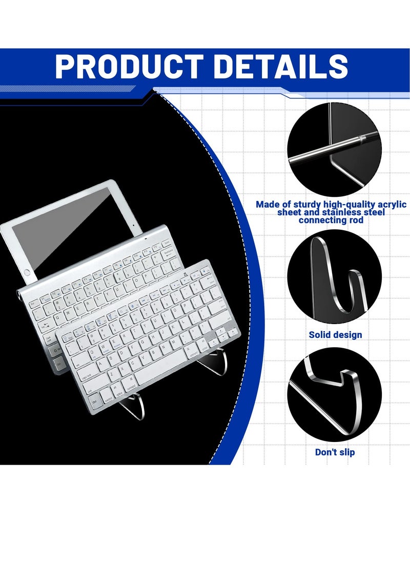 SYOSI - Mechanical Keyboard Storage Stand, Acrylic Keyboard Display Stand Holder, Mechanical Keyboard Stand Shelf, Transparent Acrylic Stand 3 Tier Keyboards Holder Tray for Tablet and Keyboard - Image 1