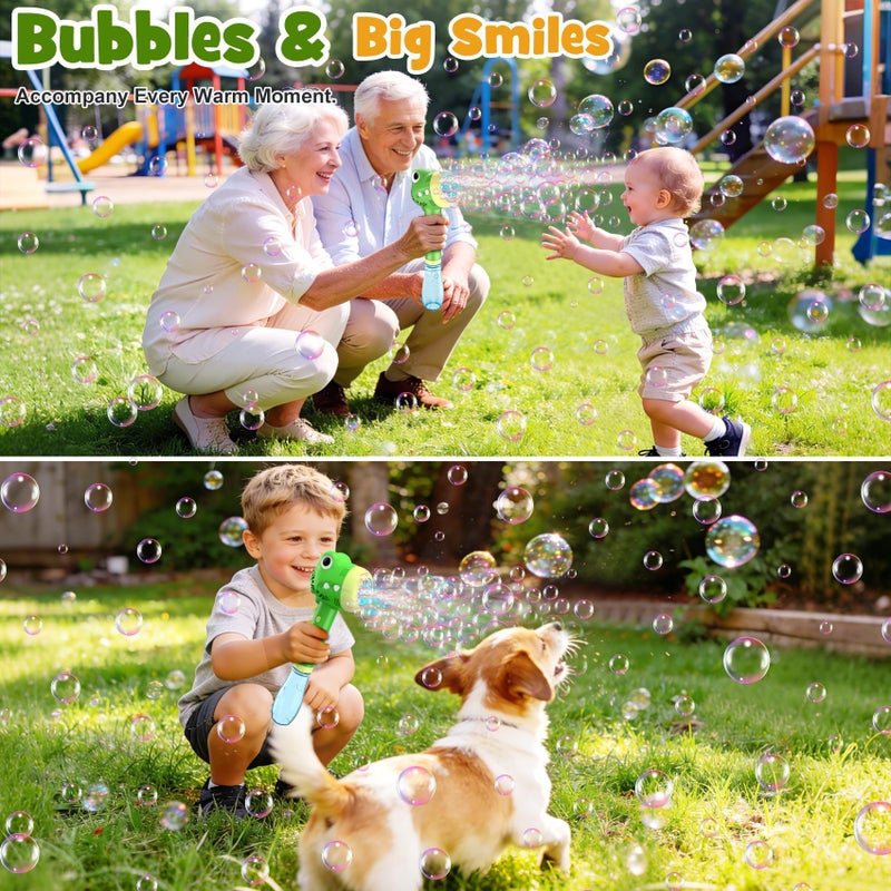 Zerhunt Dinosaur Bubble Toys Wand for Kids: Outdoor Toys for Toddler Boys & Girls - Garden Yard Party Bubble Fun - Automatic Bubble Maker Gift Idea - Image 3