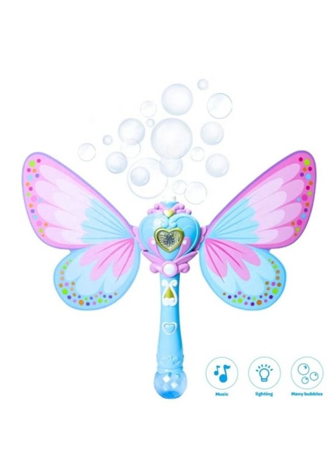 Prime Magic Automatic Butterfly Musical LED Light Up Bubble Wand for Kids - Image 1