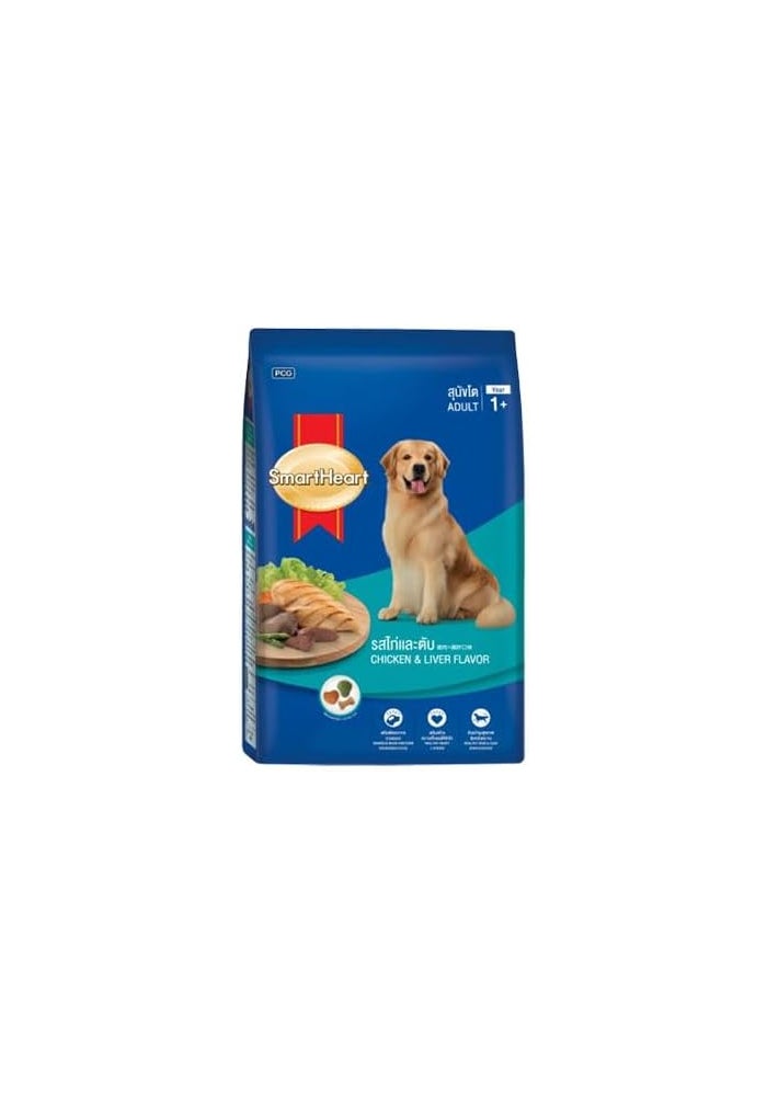 SmartHeart Adult Dog Food - Chicken & Liver Flavor, 3 Kg