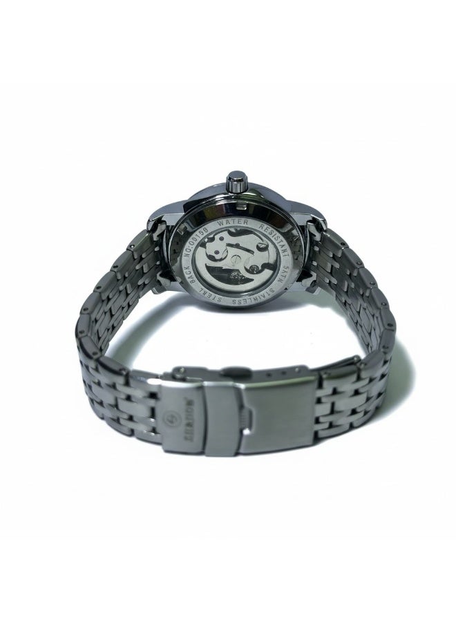 SHADOW Eclipse AS8190L Automatic Skeleton Watch for Women Stainless Steel Strap Elegant Luxury Ladies Wrist Watch Silver - Image 5