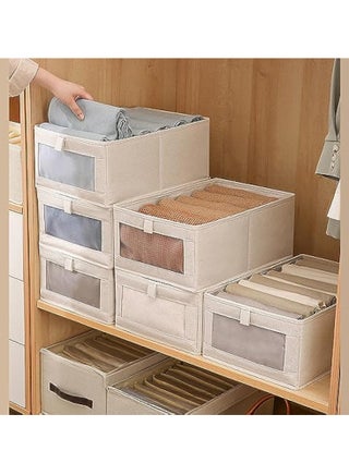 Wardrobe Clothes Organizer Storage Box, 4 Pack Drawer Organizers and Storage, Foldable Closet Organizer Bins Storage Containers for Organizing Clothing Jeans Toys Book Shelves Closet Wardrobe - view 2