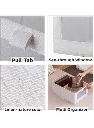 Wardrobe Clothes Organizer Storage Box, 4 Pack Drawer Organizers and Storage, Foldable Closet Organizer Bins Storage Containers for Organizing Clothing Jeans Toys Book Shelves Closet Wardrobe - view 3