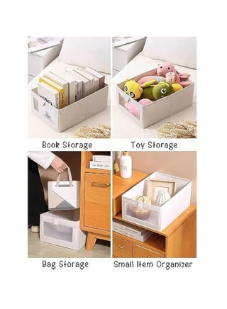 Wardrobe Clothes Organizer Storage Box, 4 Pack Drawer Organizers and Storage, Foldable Closet Organizer Bins Storage Containers for Organizing Clothing Jeans Toys Book Shelves Closet Wardrobe - view 4