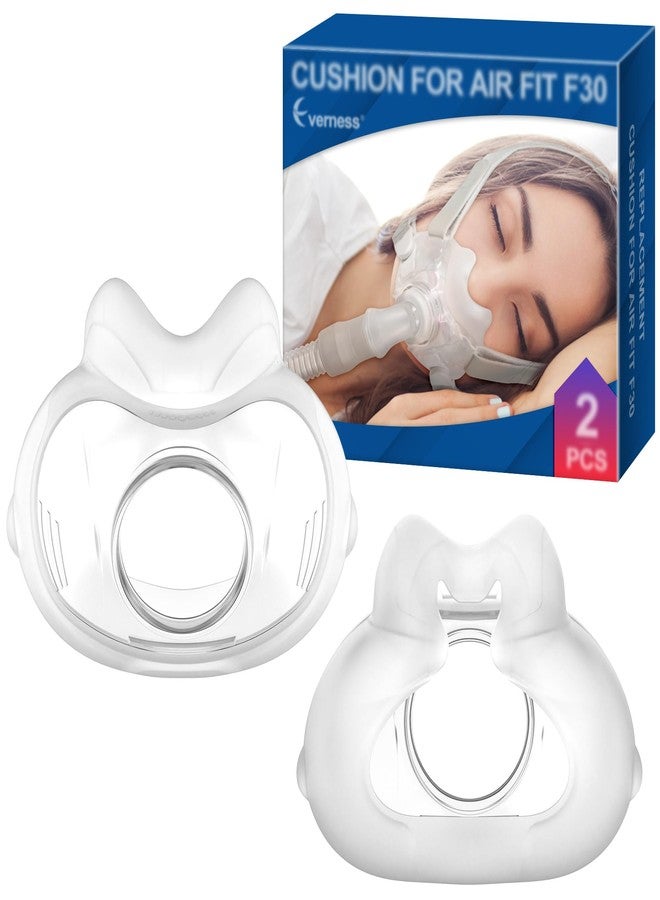 Everness عبوتان من وسائد قناع CPAP للوجه بالكامل (صغيرة) لجهاز ResMed Airfit F30، تتميز بأقل قدر من التلامس وإحكام مانع للتسرب، متوافقة مع إطار F30 الأصلي - ملحقات قناع F30 الصغيرة - الوسادة فقط متضمنة - Image 1